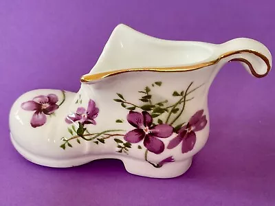 Buy Vintage Hammersley Victorian Violets Miniature Bone China Boot Vgc  • 8£