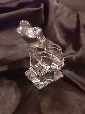 Buy JG Durand Signed French Crystal Frog Figurine / Paperweight Art Glass Deco Inf • 26£