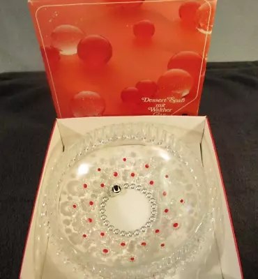 Buy Vintage Retro Very Pretty Large Walther Glass W Germany Bowl In Original Box  • 13.95£