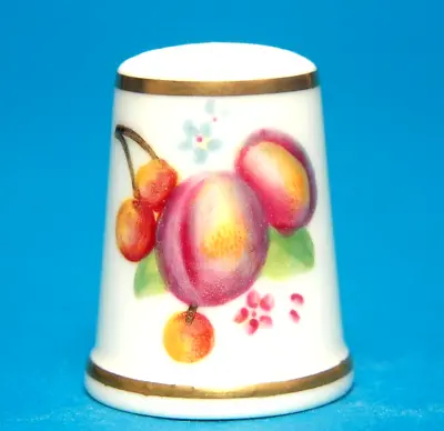 Buy Royal Worcester H/Painted Fruit No 2  By E. Brown 1970s- China Thimble B/64 • 1.99£