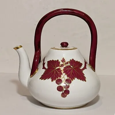 Buy Antique Minton Teapot, Vine Leaves & Grapes Decor, Christopher Dresser Design • 142.57£