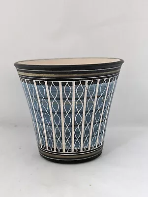 Buy Ambleside Studio Pottery Planter 10.5 Cm Sgraffito Blue • 25£