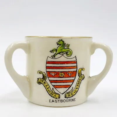 Buy Vintage British Manufacture Crested China 3 Handled Loving Cup- Eastbourne Crest • 8£