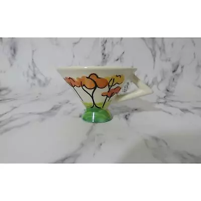 Buy Past Times Clarice Cliff Inspired Art Deco Style Tea Cup Orange Green Tall Trees • 18£