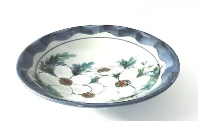 Buy Large Shallow Hand Painted Highland Stoneware Footed Bowl 30 Cm / 12 Inch • 99.99£