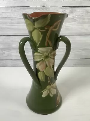 Buy Aller Vale Torquay Vintage Three Handled Vase 20cm K2 Floral Pattern Green • 39£