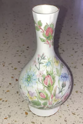 Buy Vintage Pretty Aynsley Wild Tudor  ~ Fine Bone China Vase 16 Cm  • 6.50£