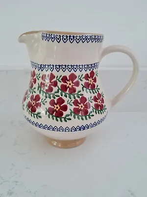 Buy RARE Nicholas Mosse Pottery Jug Red Flowers Floral Spongeware 17cm Large Vgc • 73.99£