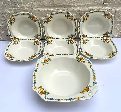 Buy Vintage Art Deco 1930s Alfred Meakin Harmony Serving Bowl And Six Dishes • 26.99£