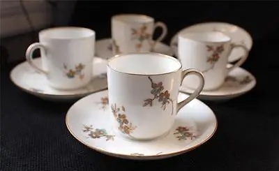 Buy Antique CH FIELD HAVILAND LIMOGES Fine China FLOWERS Set 4 Coffee Cups 5 Saucers • 75.86£