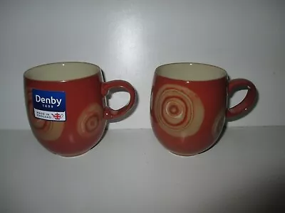 Buy Denby Fire Chilli 2 X Large Curve Mugs New Excellent Condition • 39.50£