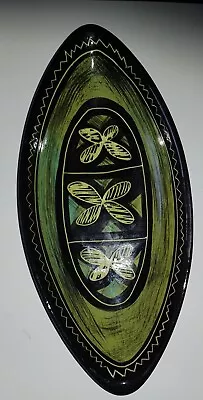 Buy Pip Gray NZ New Zealand Pottery DIsh Plate Green Black  Abstract Design Signed • 21.99£