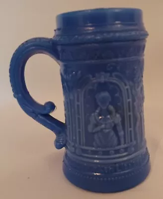 Buy Westmoreland Greentown Serenade Antique Blue Slag German Custard Glass Stein Mug • 22.69£