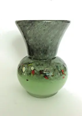 Buy Vintage Vasart / Strathearn Thistle Shaped Glass Posy Vase - V029 • 12.95£