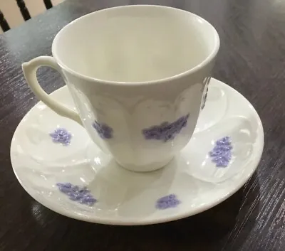 Buy TEA /COFFEE CUP & SAUCER SET Fine  Bone China, Raised Lilac Garlands  ADDERLAY • 6.50£