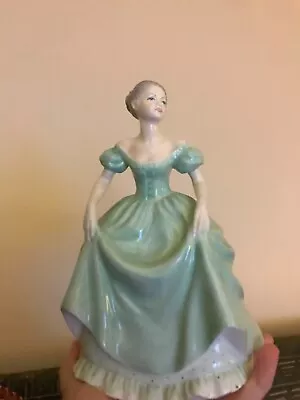 Buy Coalport Lady Figurines “Henrietta” China Figurine. Blue Dress Grey Bun Courtsey • 18.90£