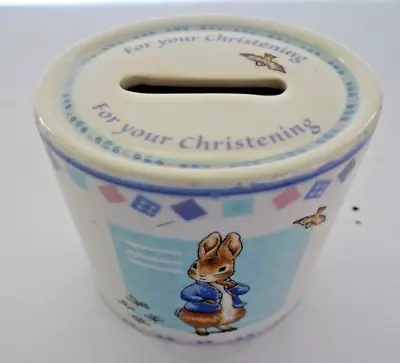 Buy Vintage Wedgwood Peter Rabbit Christening Money Box • 7£