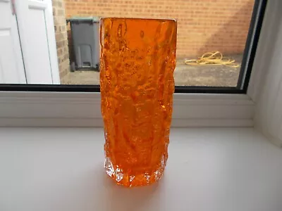 Buy Whiefriars Tangerine Bark Vase Geoffrey Baxter 19cm Tall • 79.99£