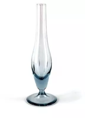 Buy Geoffrey Baxter Whitefriars, Cut Glass Arctic Blue Vase, Model 9529, Circa 1960 • 27.99£
