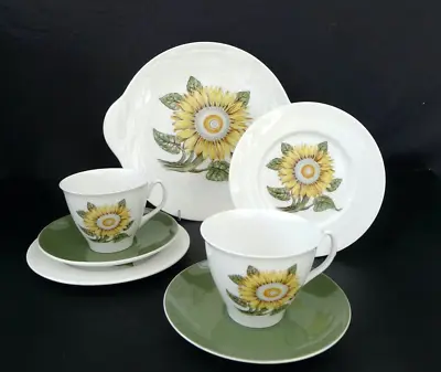 Buy Beautiful Shelley Hathaway Sunflower Tea And Cakes For Two Set • 29.99£