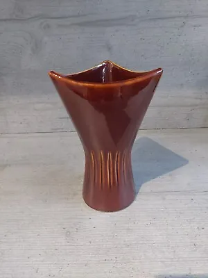 Buy Great 1960's Tricorn Dartmouth Pottery Vase 256 Brown • 5.99£