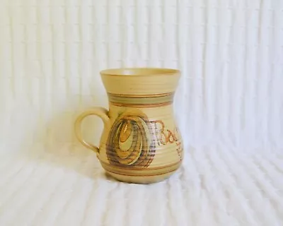 Buy Vintage Alvingham Studio Pottery Poacher Mug, Hand Painted Wheel Thrown • 9£