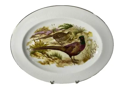 Buy English Bone China Platter With Pheasant Pattern ( G78), Vintage, Tableware • 18.79£