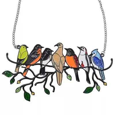 Buy 7 Birds Decorative Pendant Stained Glass Window Hanging Art Ornaments Bird3113 • 11.60£