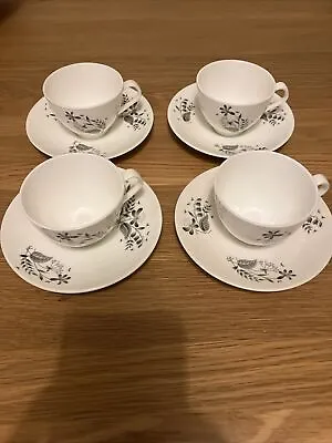 Buy Queensbury Tableware Fine Bone China Crown Staffordshire China. Cup & Saucersx4 • 20£