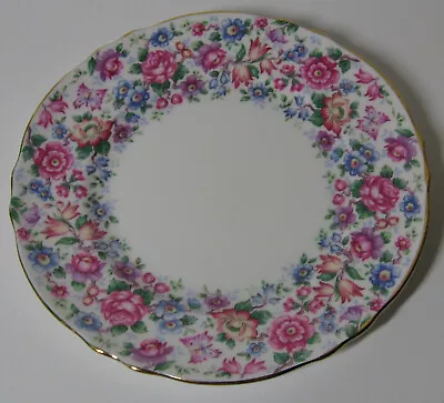 Buy Fine Bone China  Crown Staffordshire England Plate Multi-Color Chintz Flowers • 9.44£