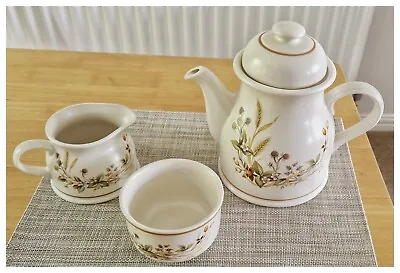 Buy M&S Harvest Teapot Coffee Sugar Bowl Milk Jug Marks & Spencer 1418 Vintage • 15.99£