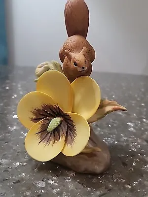 Buy Vintage Royal Osborne Squirrel Sitting On Yellow Flower Pedal Figurine  • 12.48£