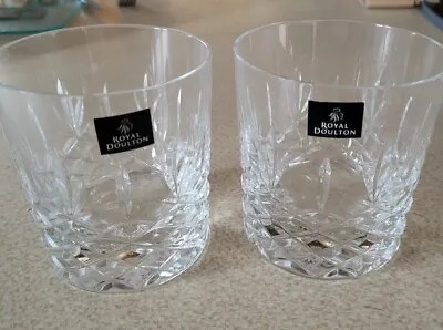 Buy Royal Doulton Whisky Glasses X2 (New Without Box) • 25£