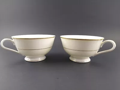 Buy Noritake China Dawn Coffee Tea Cups White Gold Trim Set Of 2 Japan Vintage  • 7.56£