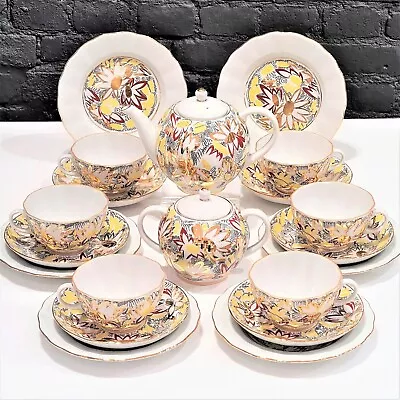 Buy 22K Gold Golden Chamomiles Tea Set 6/20  Imperial Lomonosov Porcelain • 413.06£