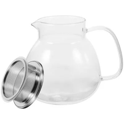 Buy Glass Teapot With Stainless Steel Filter For Loose Tea (500ml) • 18.88£