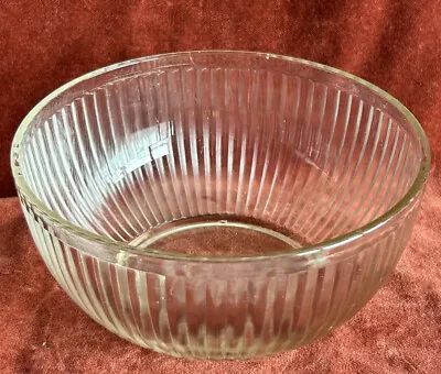 Buy VINTAGE CLEAR GLASS CEREAL BOWL RIBBED SIDES 2  1/2”H X 5  1/2”W • 24.51£