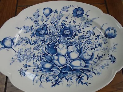 Buy Two Johnson Bros. Vintage Windsor Ware Blue And White Oval Plates • 4£