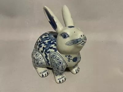 Buy Vtg Delftware Bunny Rabbit Ceramic Delft Danube White/Blue • 66.41£