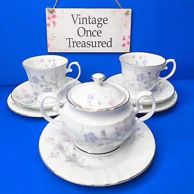 Buy ROYAL STAFFORD Bone China CHINTZ * 8 Piece TEA SET For TWO * Lilac And Pink  VGC • 18.75£