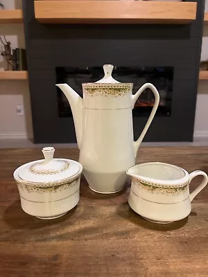 Buy Vintage Queen Anne Signature Collection Coffee/Tea Pot With Cream And Sugar Bowl • 42.69£