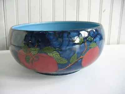 Buy Vintage Maling Coronet Ware 8  Bowl Handpainted APPLE Blue Background England • 70.83£