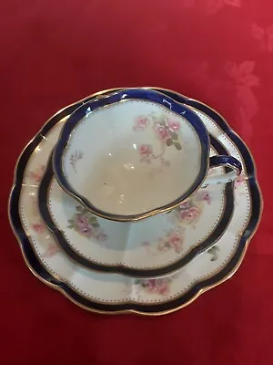 Buy Early Crescent & Sons George Jones Trio : Cup Plate And Saucer  1900 - 1919 VGC • 12£