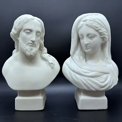 Buy Antique Robinson & Leadbeater Parian 7” Bust Jesus Christ Mary R&L Signed Bisque • 165.96£