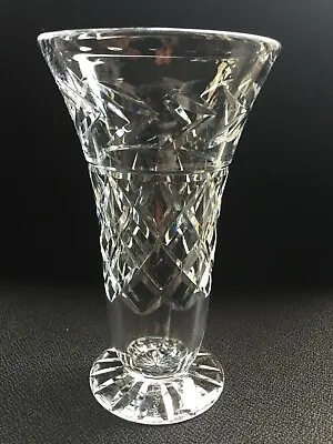 Buy Vintage Brierley Trumpet Bud Vase Signed Cut Glass Rock Crystal 6 Inch  • 30£