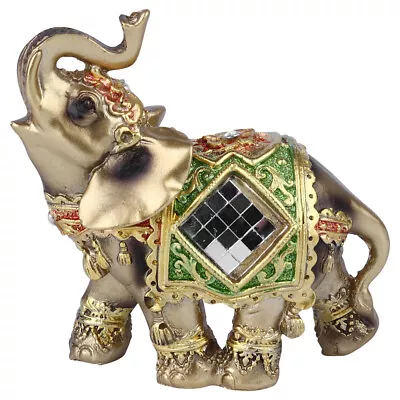 Buy  Elephant Ornaments Retro Decor Resin Decorative Figures Crystal • 10.63£