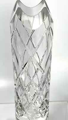 Buy Vintage Ceska Czech Crystal Glass Cylinder Vase Marked • 57.91£