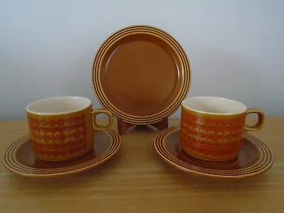 Buy 2 Hornsea Saffron  Cups And Saucers And 1 Small Plate • 6£