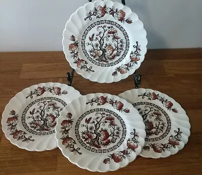 Buy Set Of 4 Nice Myott Staffordshire England Dynasty Indian Tree 6” Bread Plate  • 18.02£