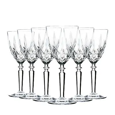 Buy RCR Crystal 6x  Orchestra Wine Glasses Cut Glass Goblets 290ml Clear • 22£